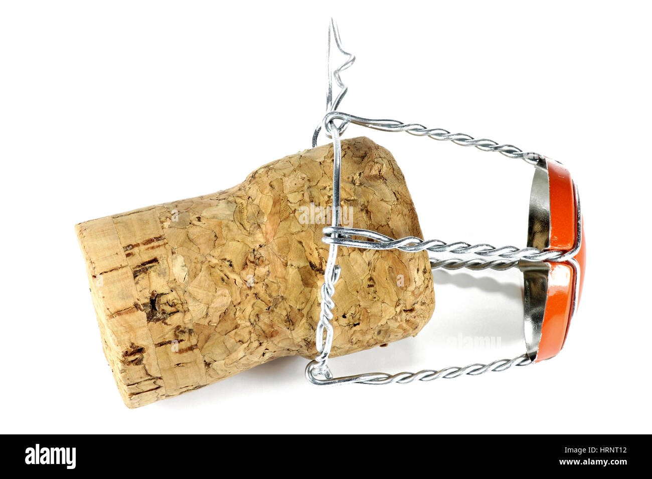 champagne cork isolated on white background Stock Photo