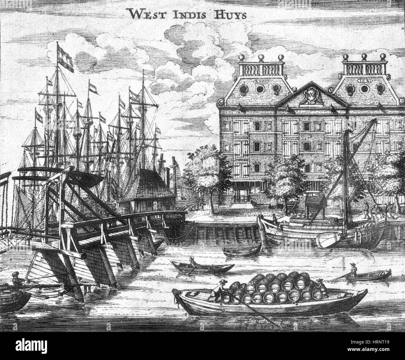 Dutch West India Company Warehouse, 17th Century Stock Photo