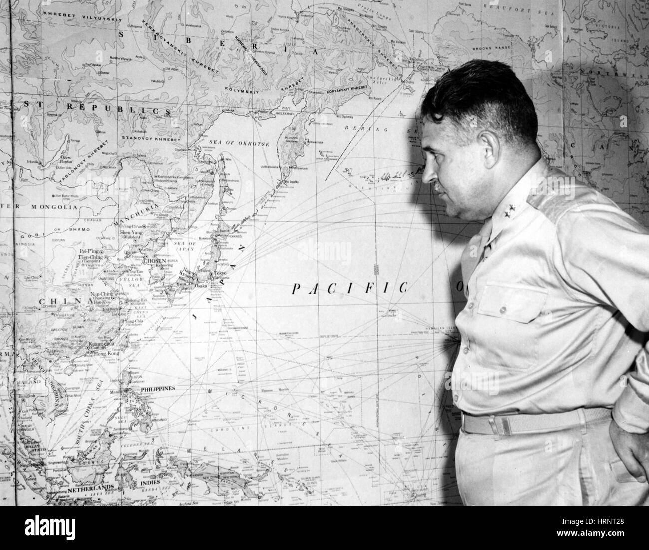 general groves studies map of japan 1945 HRNT28