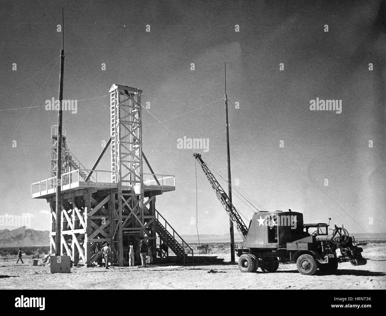Trinity TNT Test, Manhattan Project Stock Photo