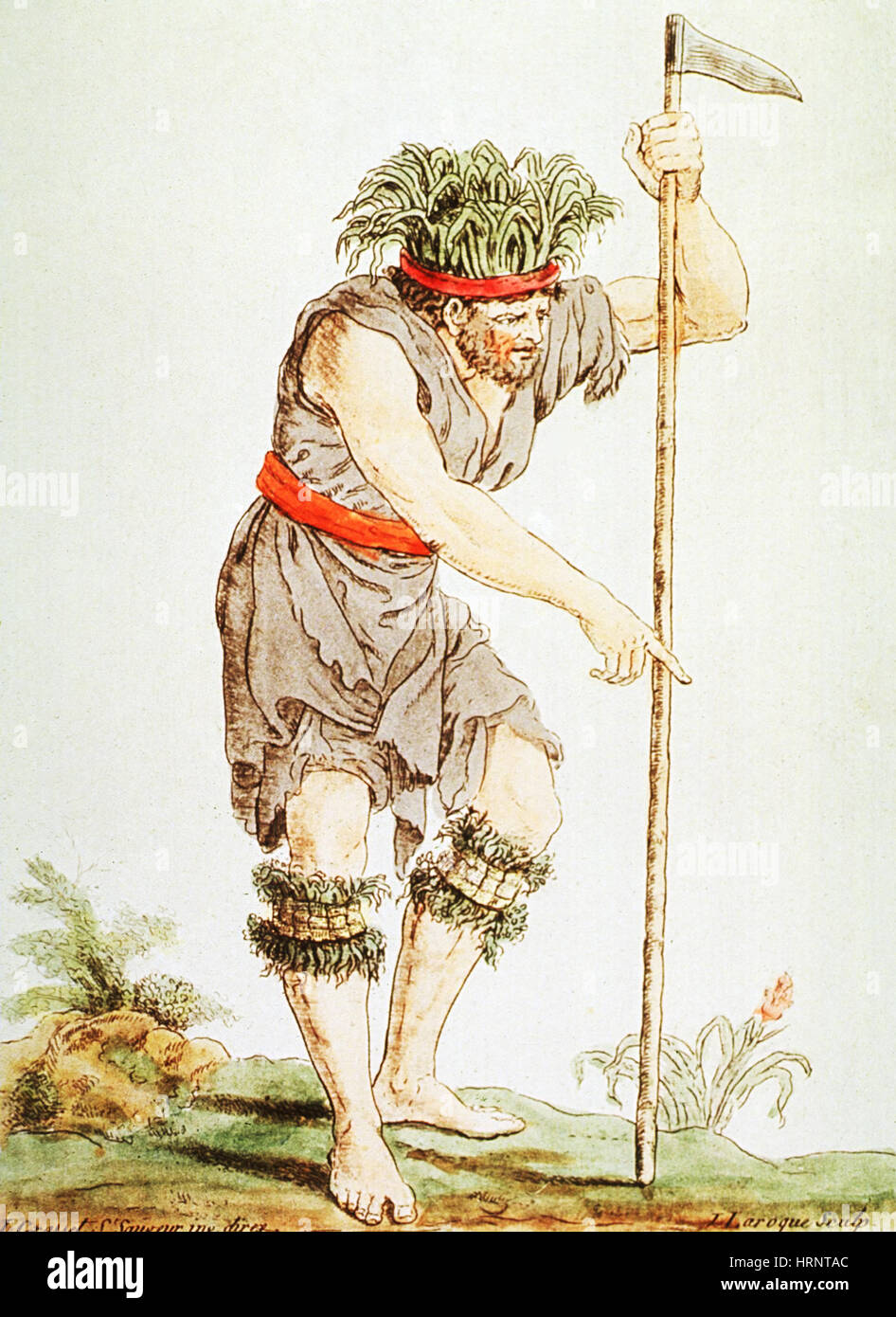 Medicine Man, Tierra del Fuego, 18th Century Stock Photo
