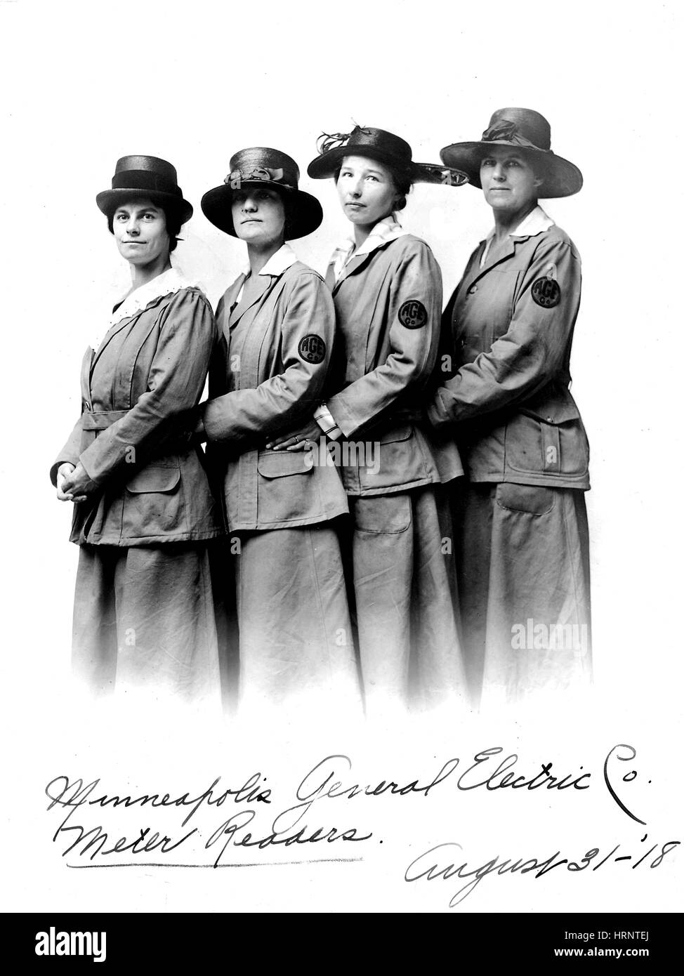 General Electric Meter Readers, 1918 Stock Photo