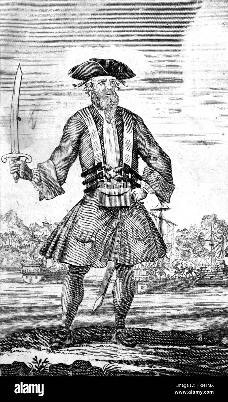 Blackbeard, Edward Teach, English Pirate Stock Photo