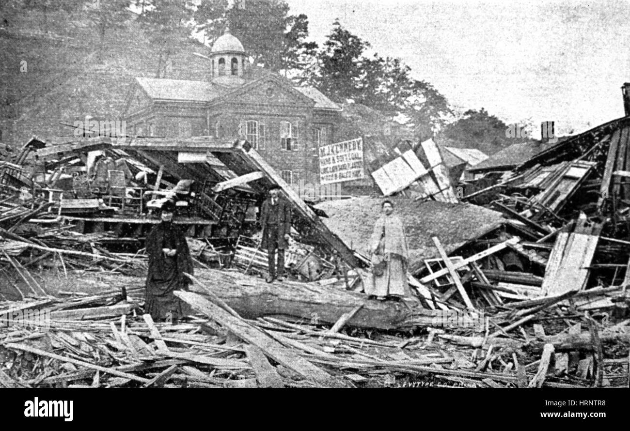 Johnstown Flood, 1889 Stock Photo