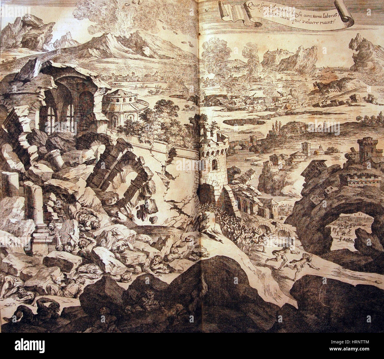 Sicily Earthquake, 1693 - Stock Image