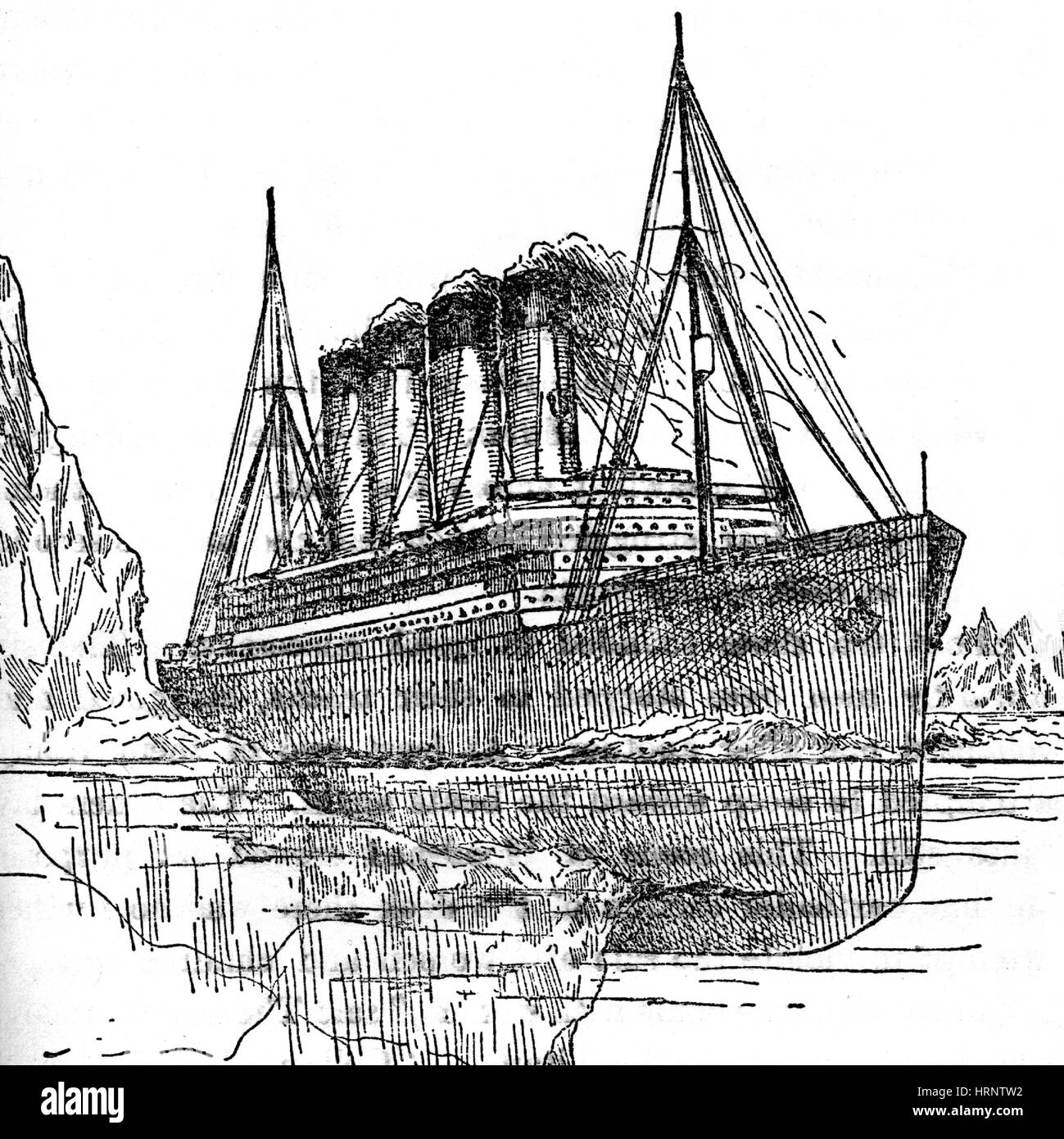 Titanic sinking drawing drawing the sinking of the titanic 106th