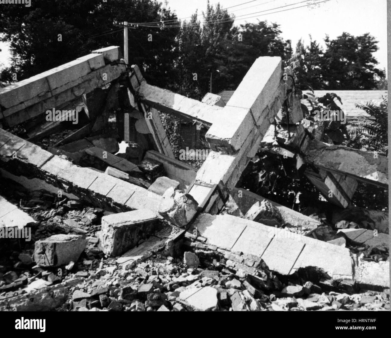 Tangshan Earthquake, 1976 Stock Photo