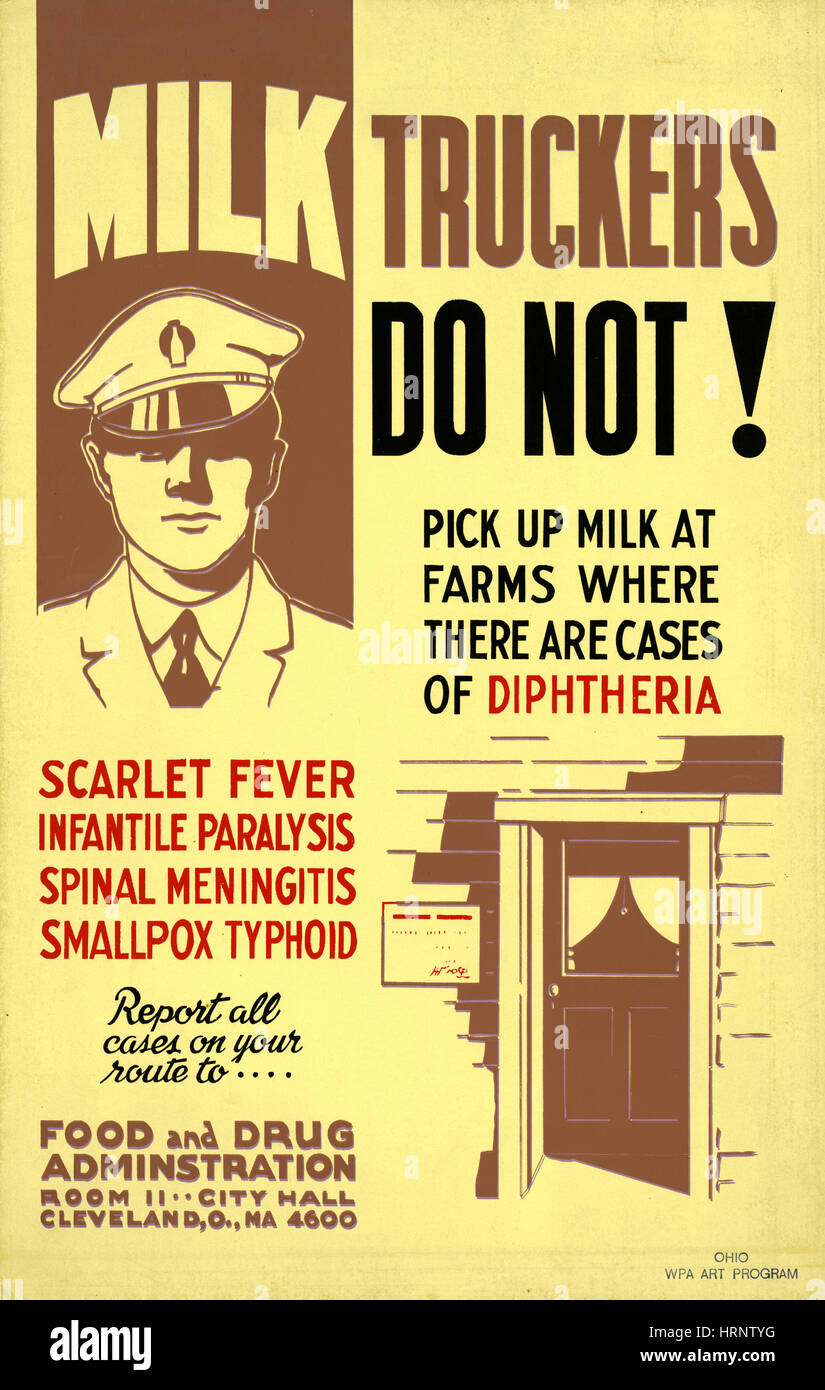 Regulation of the Milk Supply, FAP Poster, 1940 Stock Photo