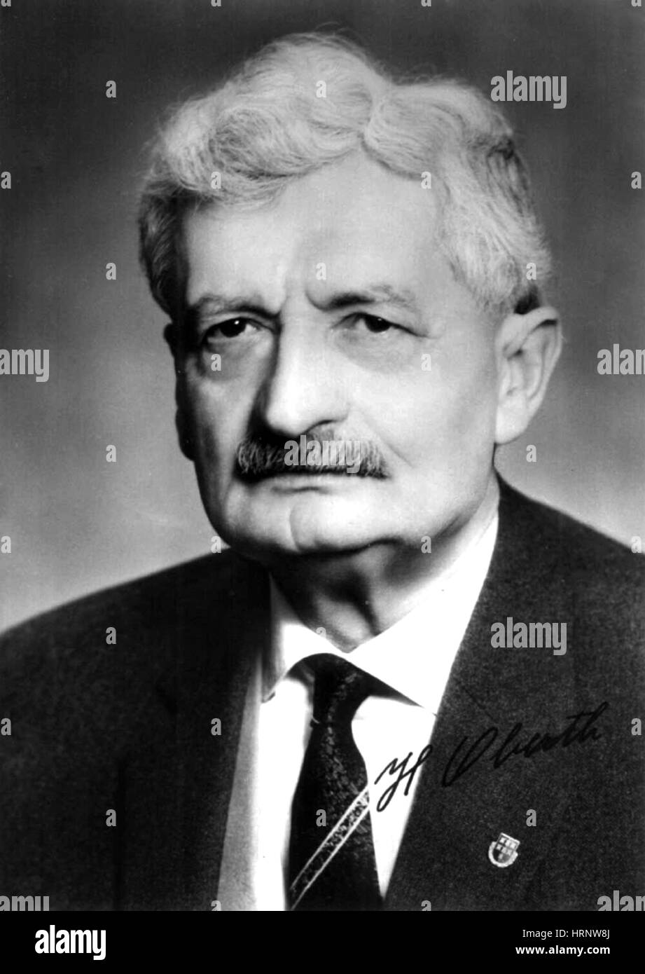 Hermann Oberth, German Physicist Stock Photo