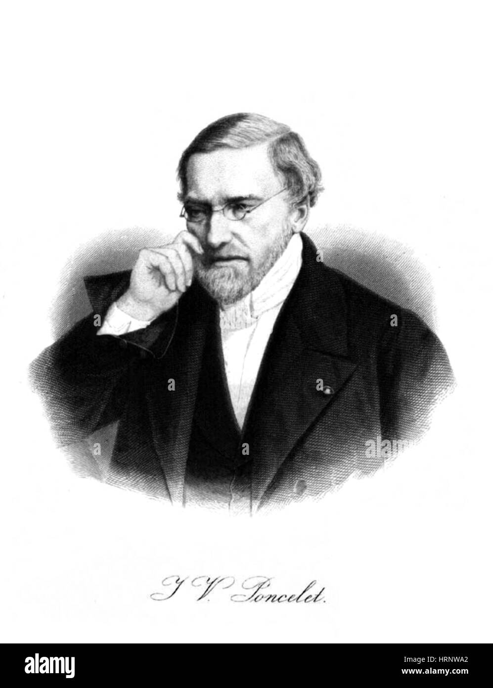 Jean-Victor Poncelet, French Mathematician Stock Photo