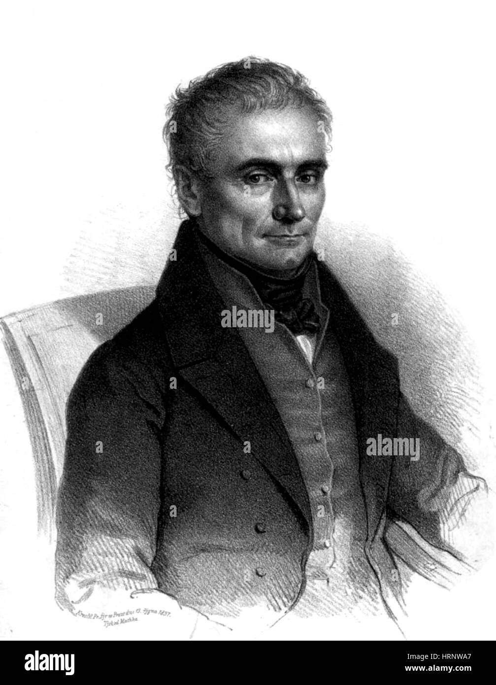 Johannes Purkinje, Czech Physiologist Stock Photo