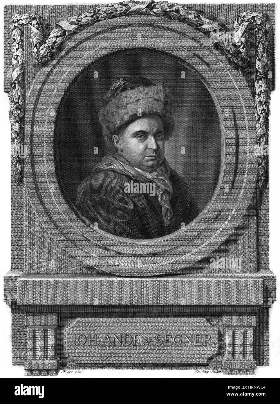 Johann von Segner, Carpatho-German Scientist Stock Photo