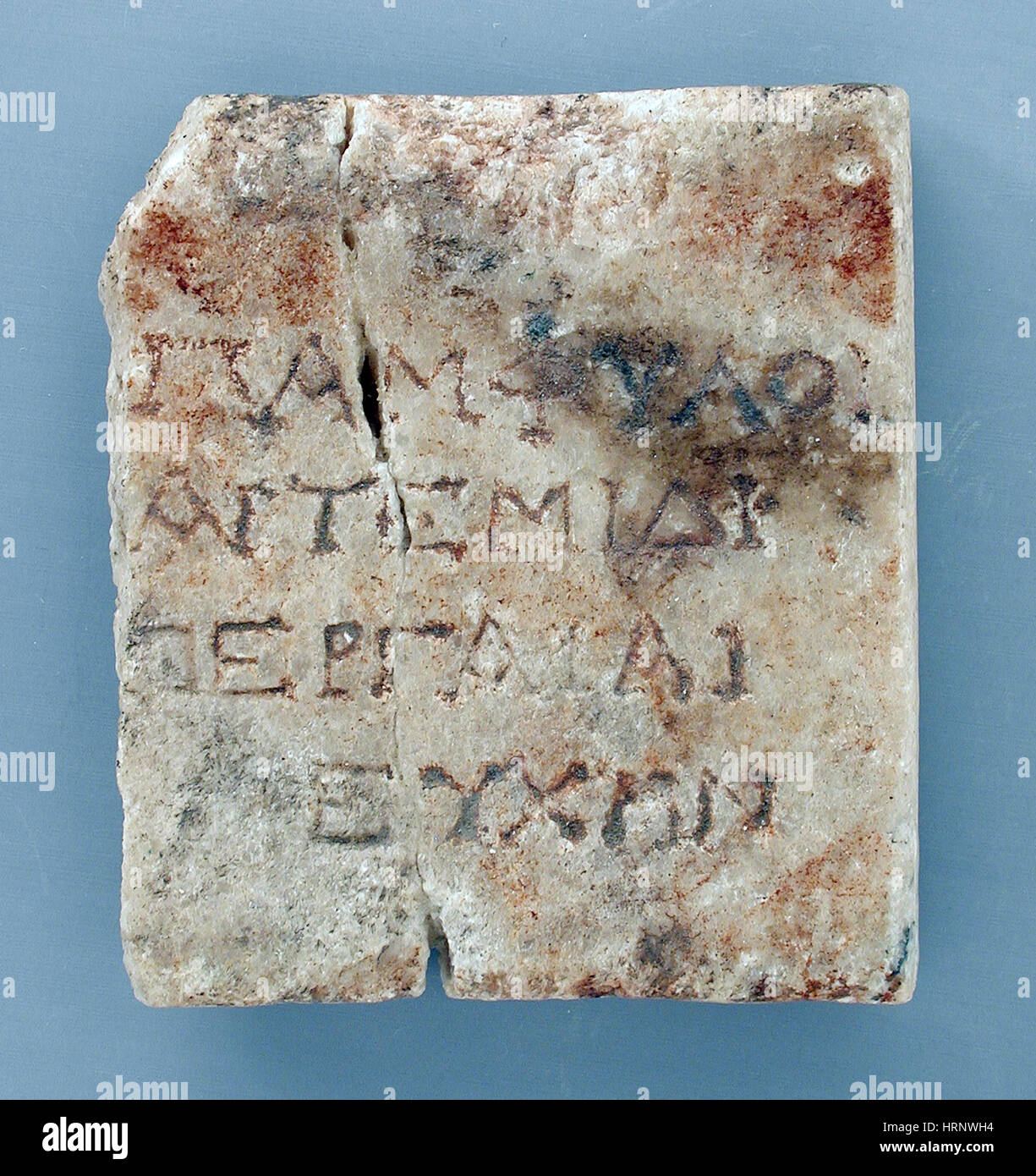 Egyptian Marble Fragment, 332 BC-250 AD Stock Photo