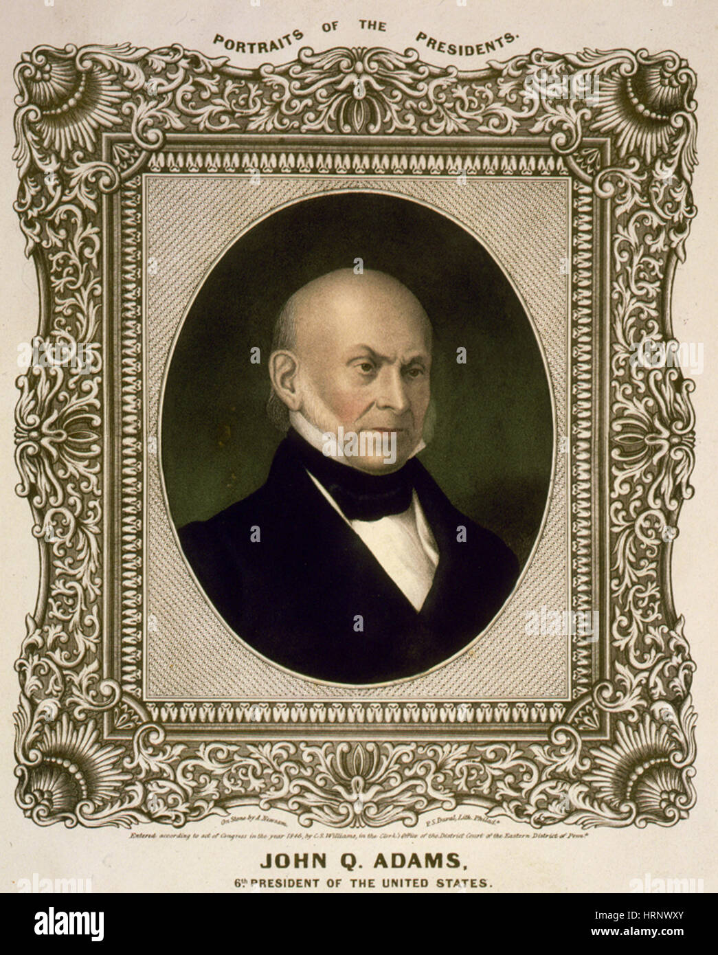 John Quincy Adams, 6th U.S. President Stock Photo
