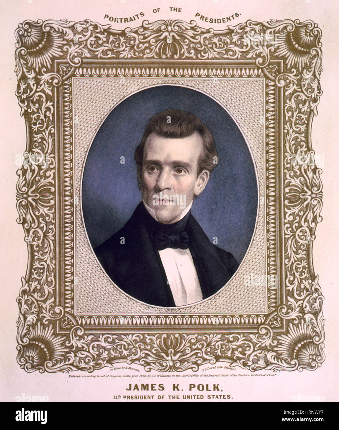 James K. Polk, 11th U.S. President Stock Photo