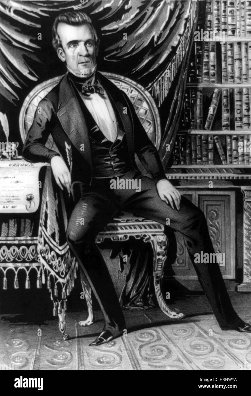 James K. Polk, 11th U.S. President Stock Photo