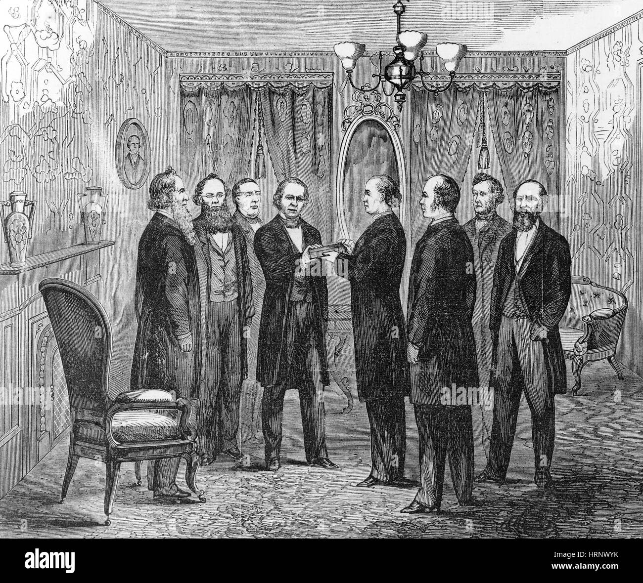 Andrew Johnson's Inauguration, 1865 Stock Photo Alamy