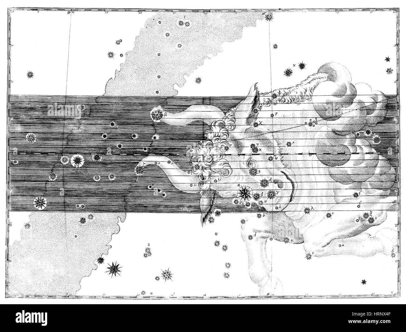 Taurus Constellation, Zodiac, 1661 Stock Photo