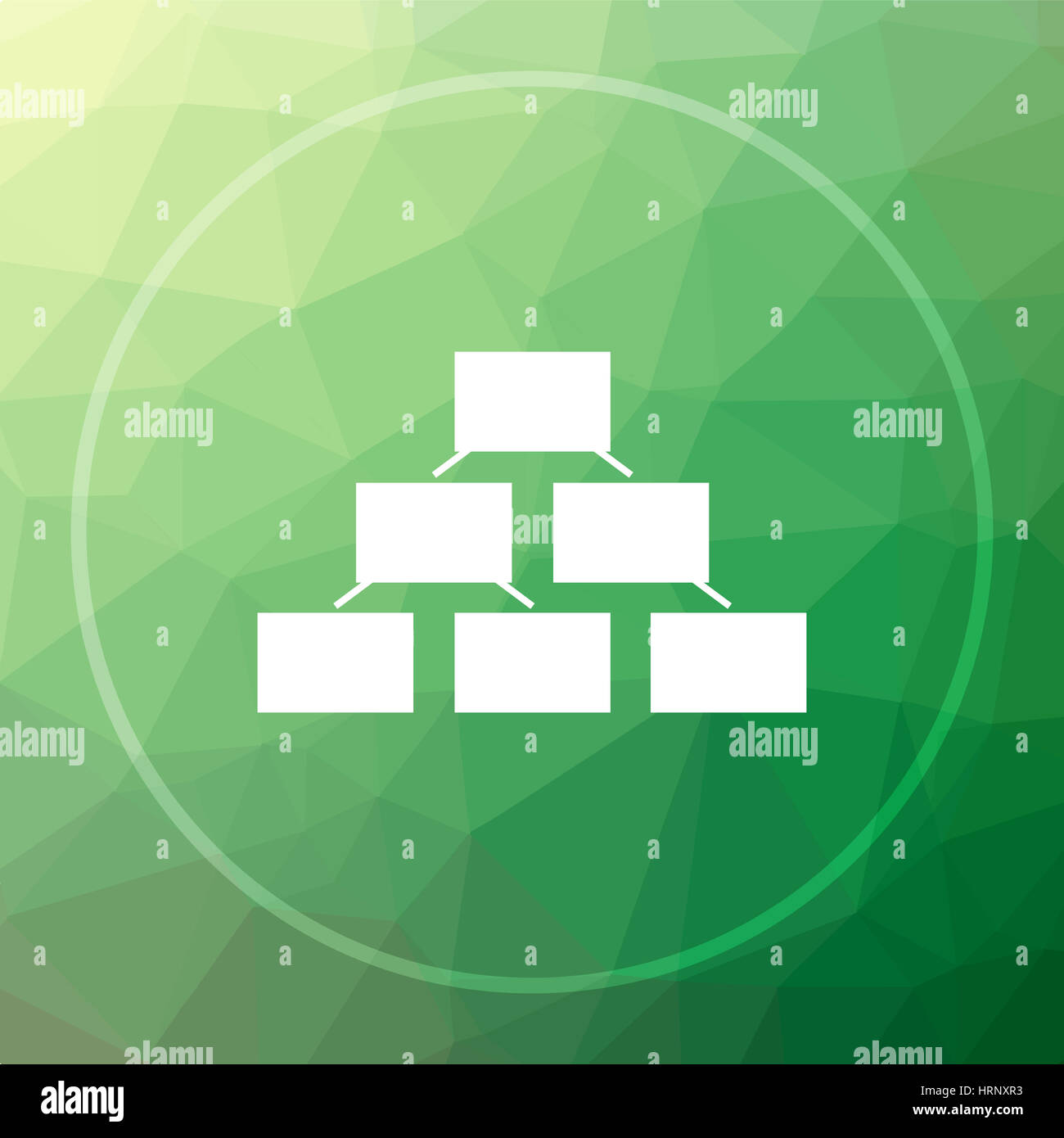 Organizational chart icon. Organizational chart website button on green ...