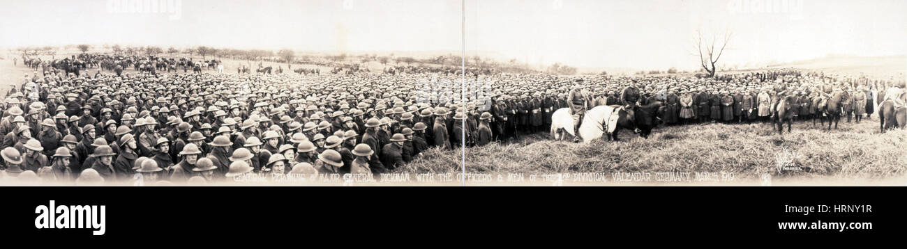 Pershing with 2nd Infantry Division, 1919 Stock Photo