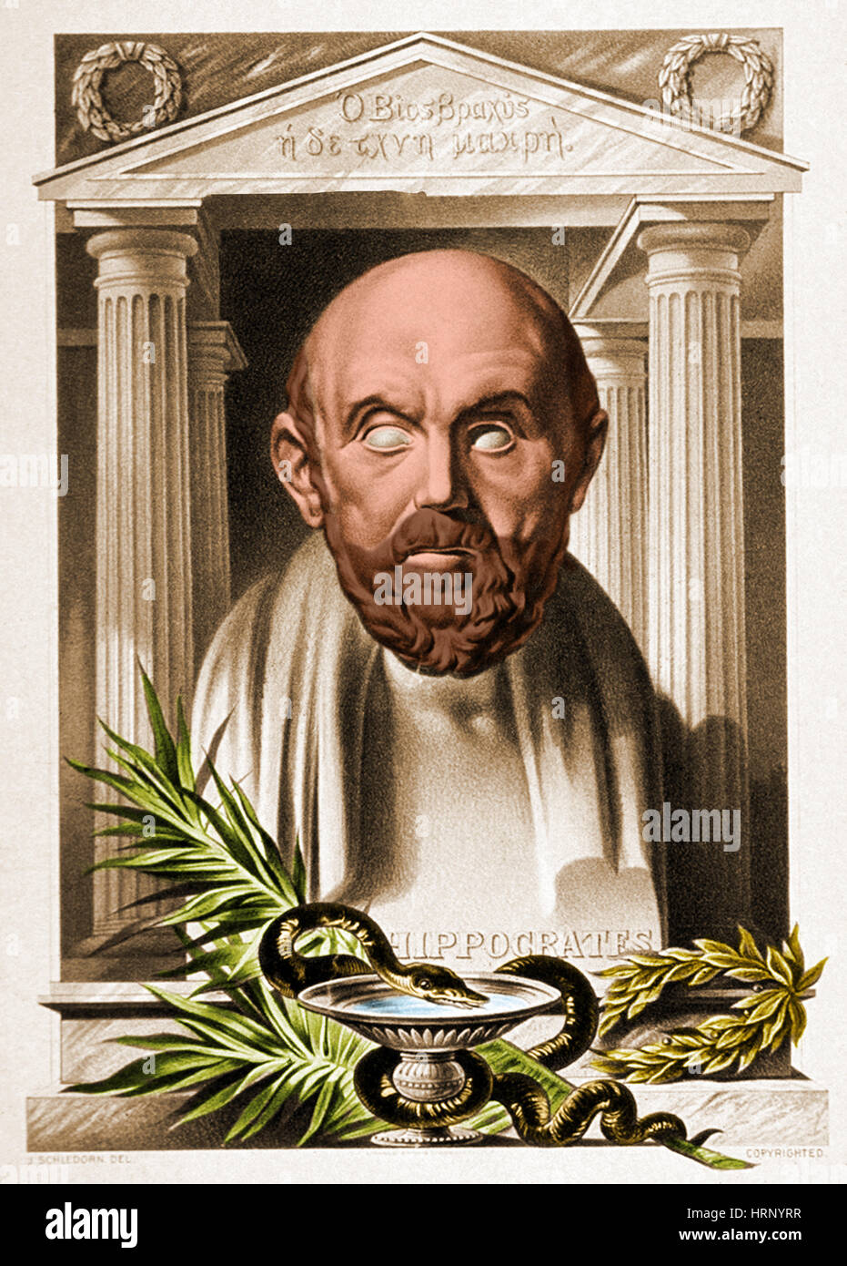 Hippocrates, Greek Physician Stock Photo