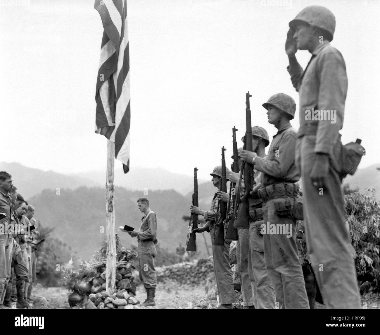 Korean War, Memorial Services, 1951 Stock Photo