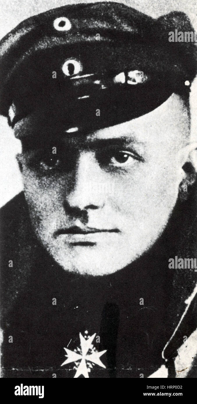 Manfred von Richthofen, WWI German Flying Ace Stock Photo