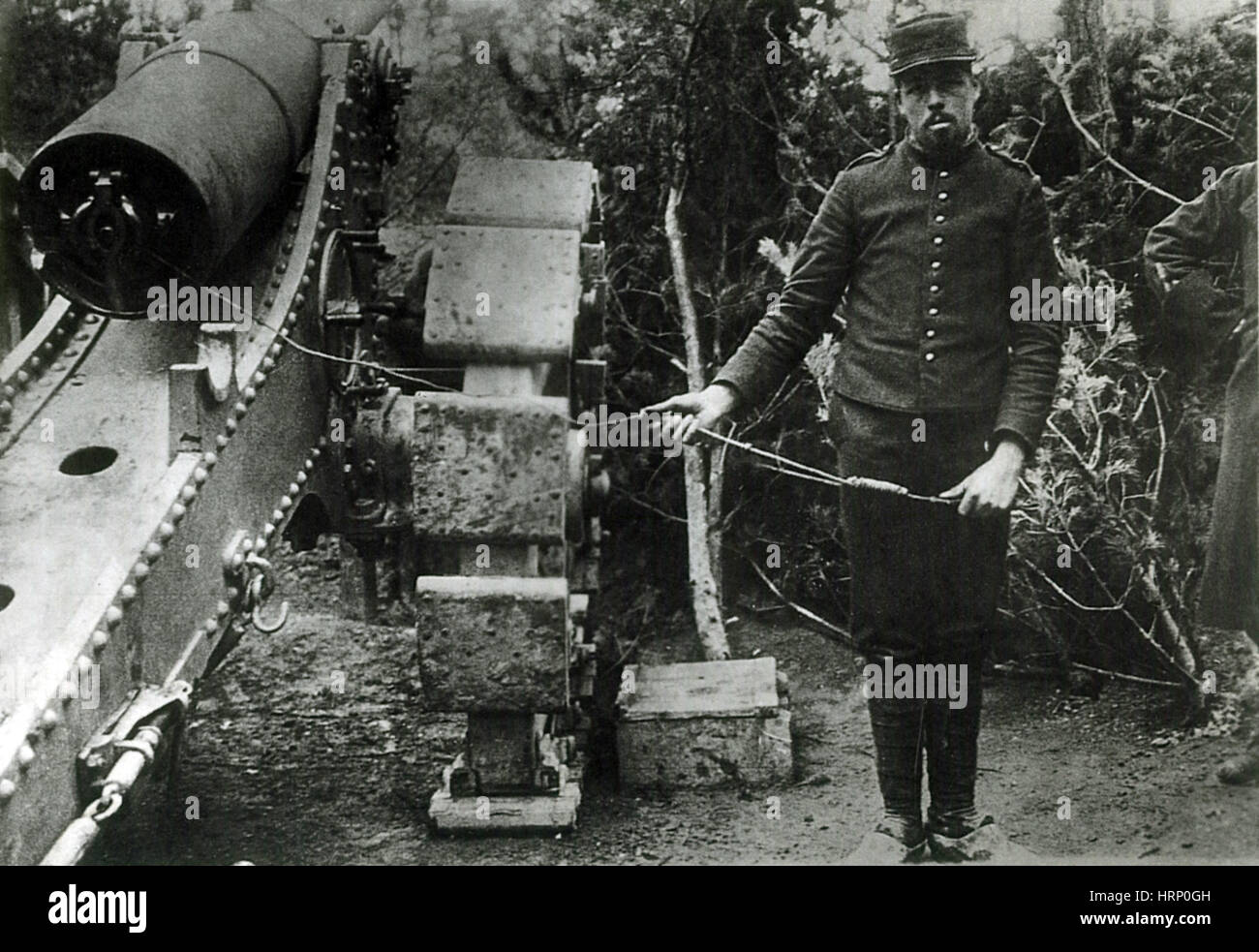 WWI, French Siege Howitzer Stock Photo