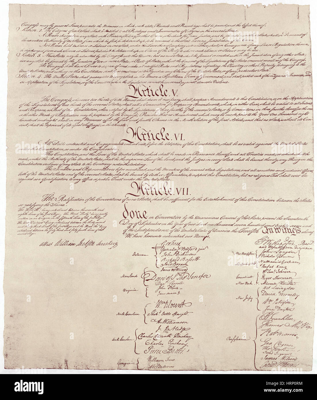 US Constitution Stock Photo