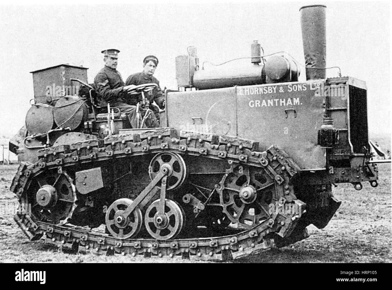 WWI, Hornsby Caterpillar Track, 1908 Stock Photo