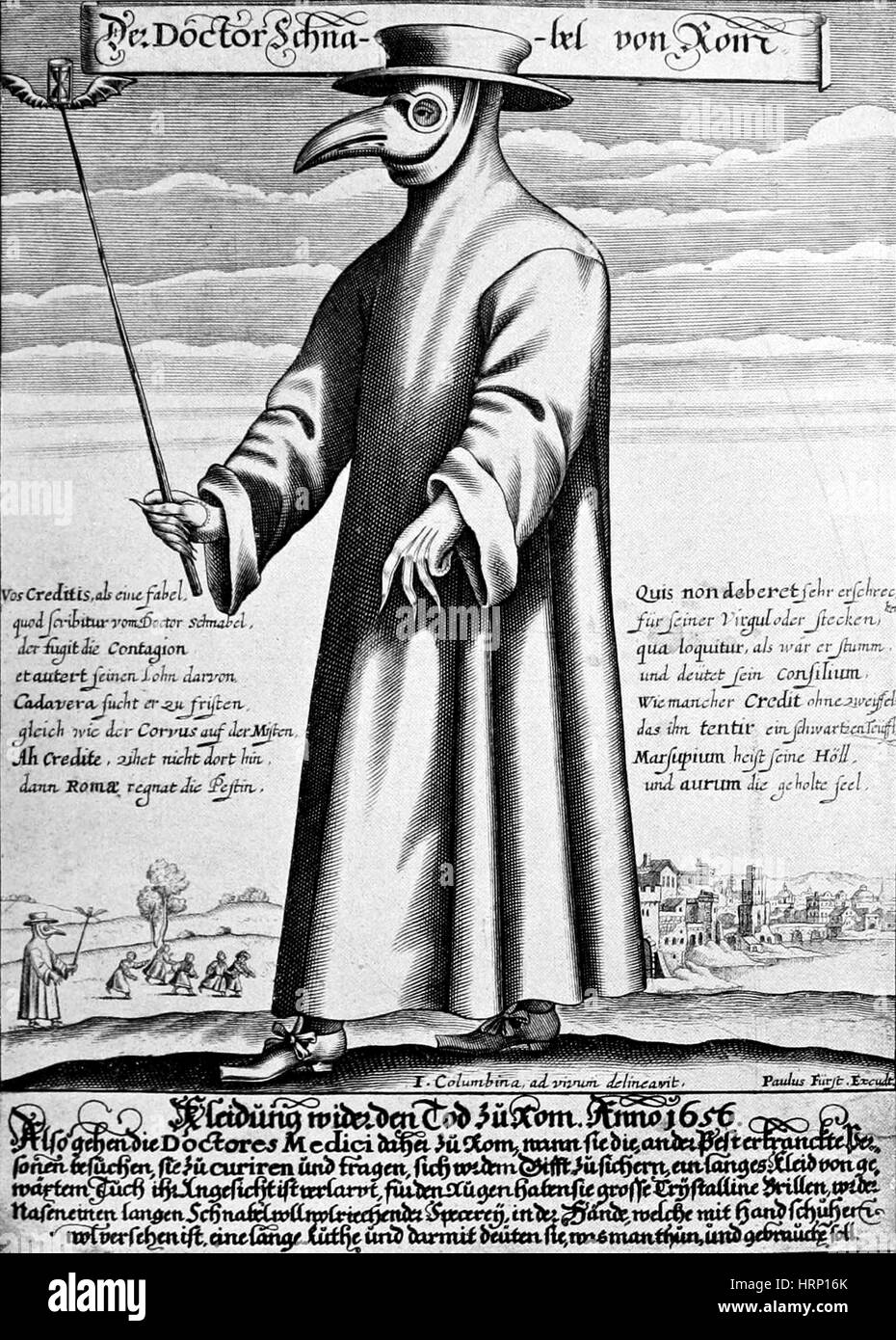 Plague Doctor, 17th Century Stock Photo