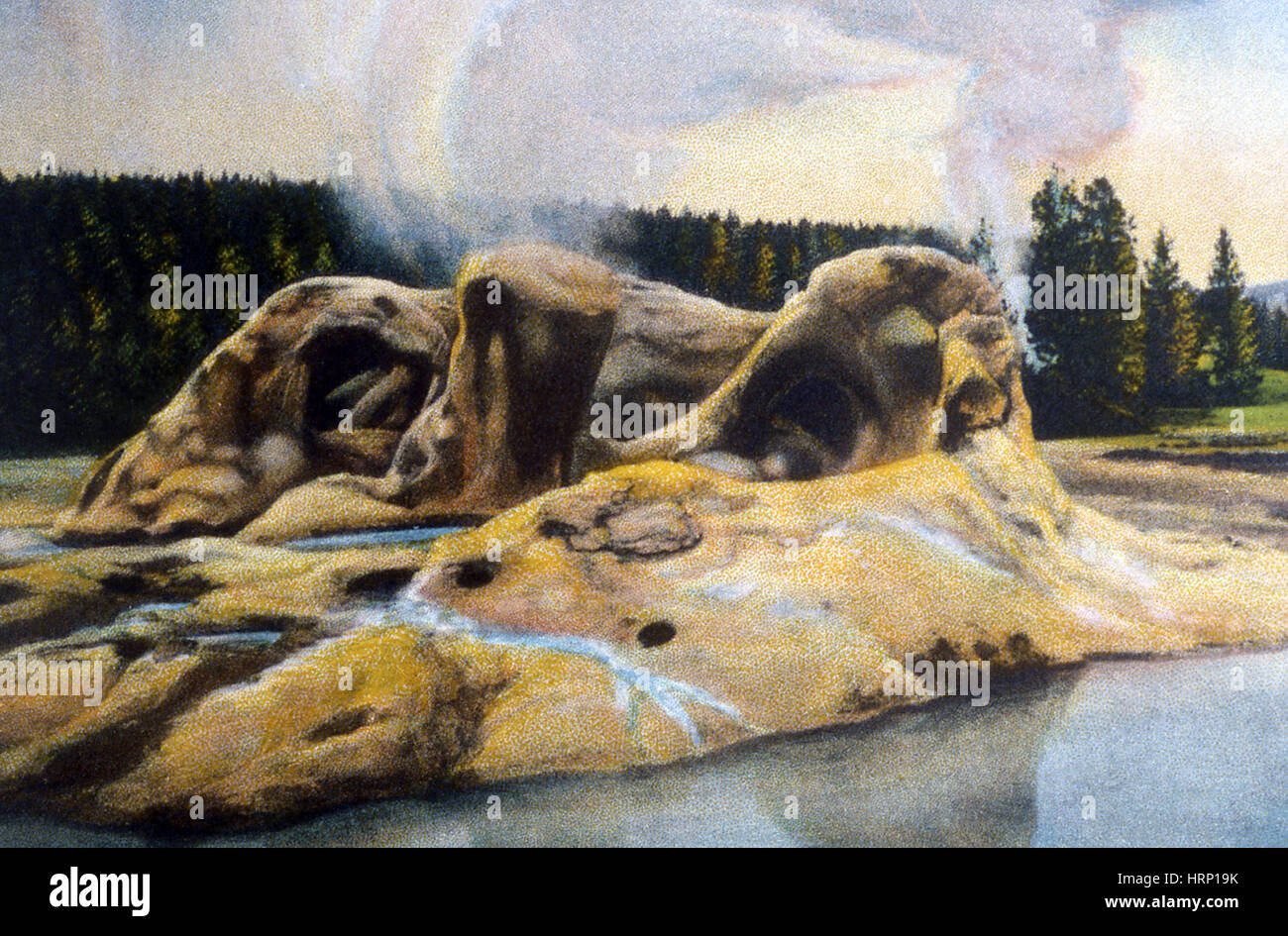 Grotto Geyser, Yellowstone NP, 1928 Stock Photo