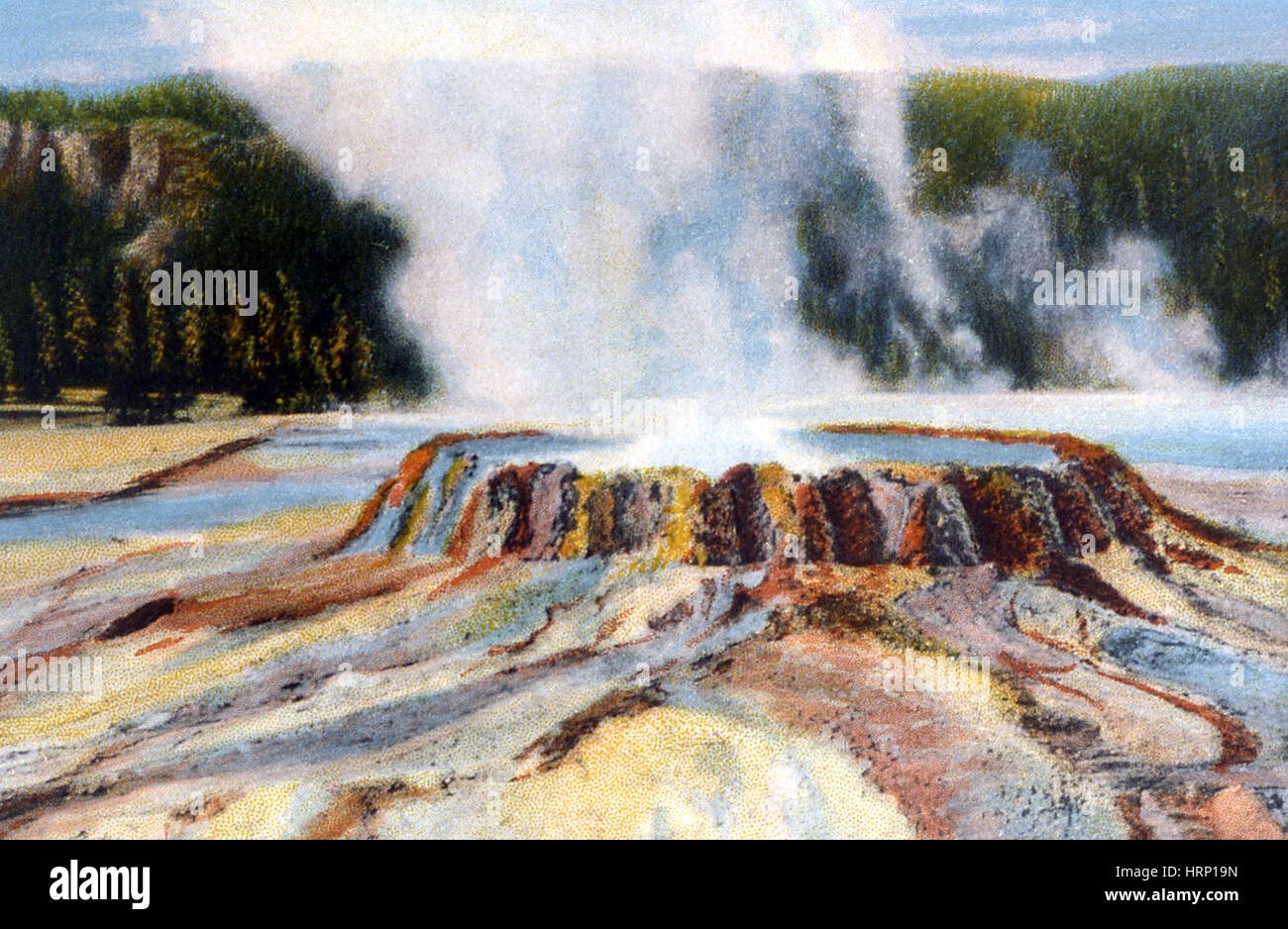 Punch Bowl Spring, Yellowstone NP, 1928 Stock Photo Alamy