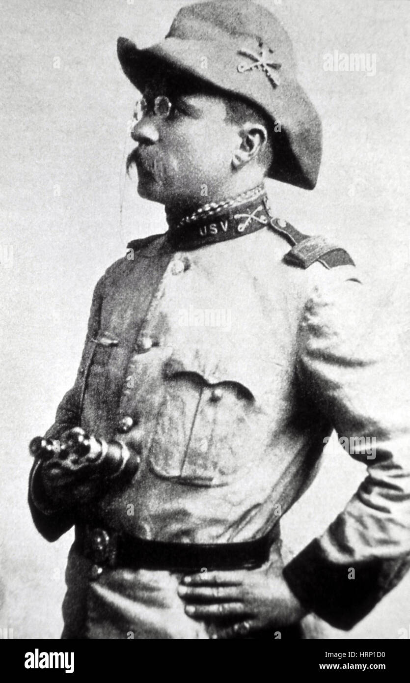 Lt Colonel Roosevelt, Rough Rider, 1898 Stock Photo