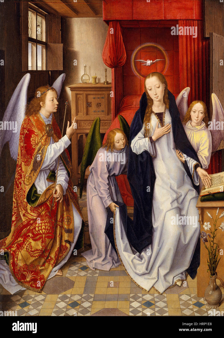 The Annunciation by Hans Memling Stock Photo