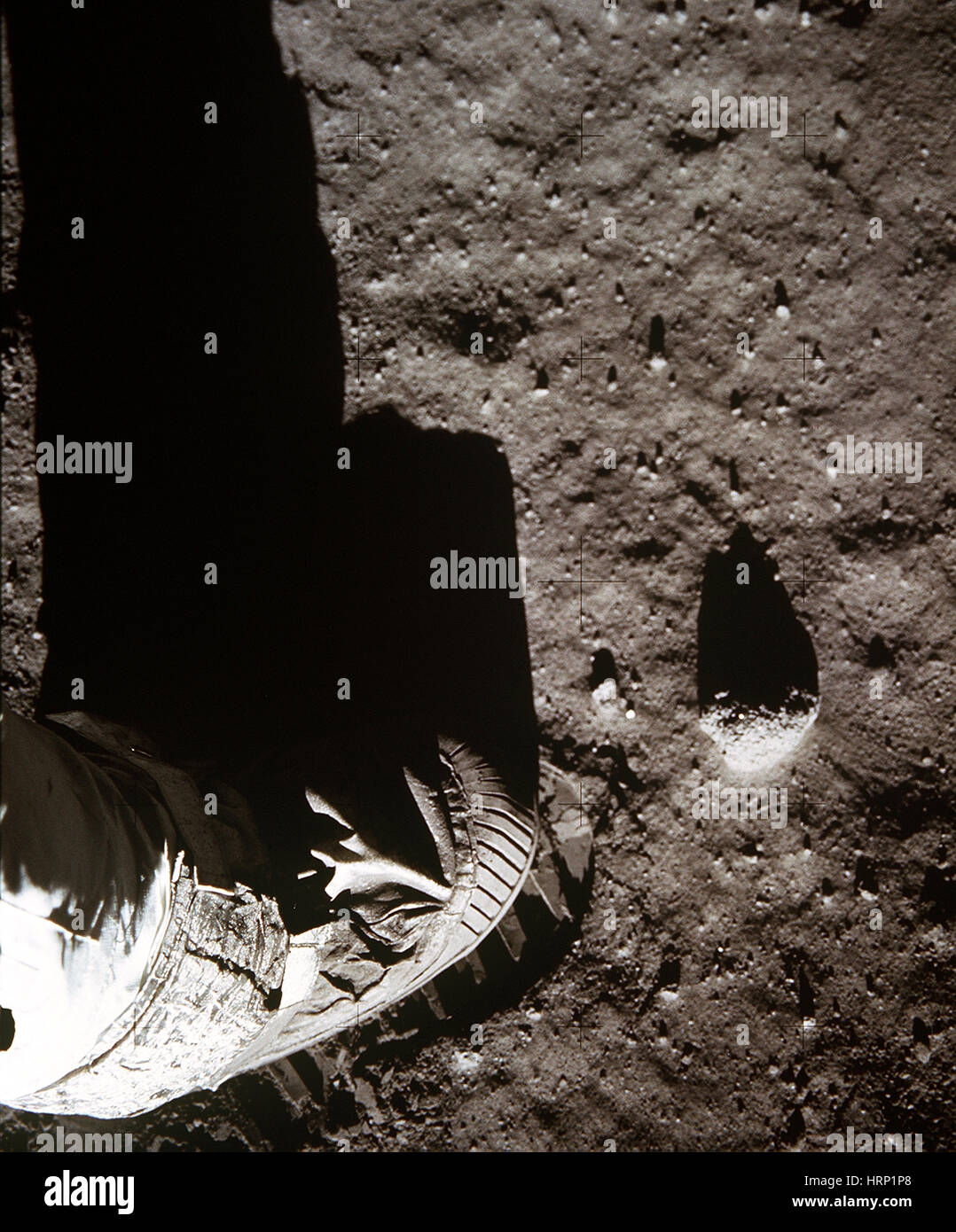 Apollo 11 Footprint on the Moon Stock Photo