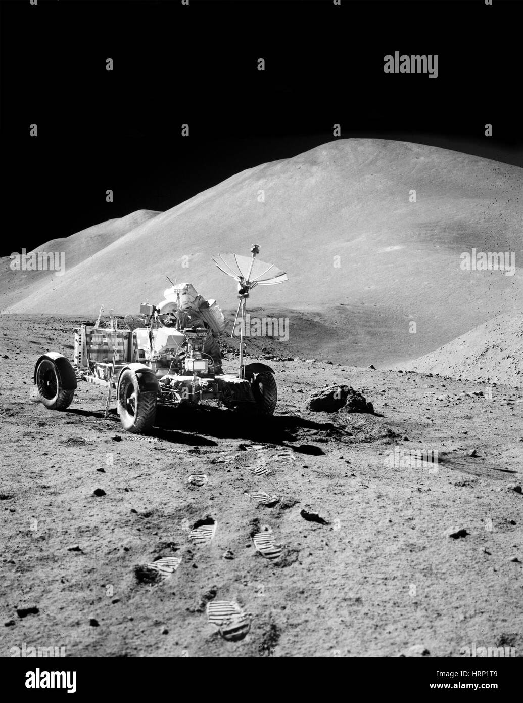 David Scott And Apollo 15 Lunar Rover Stock Photo