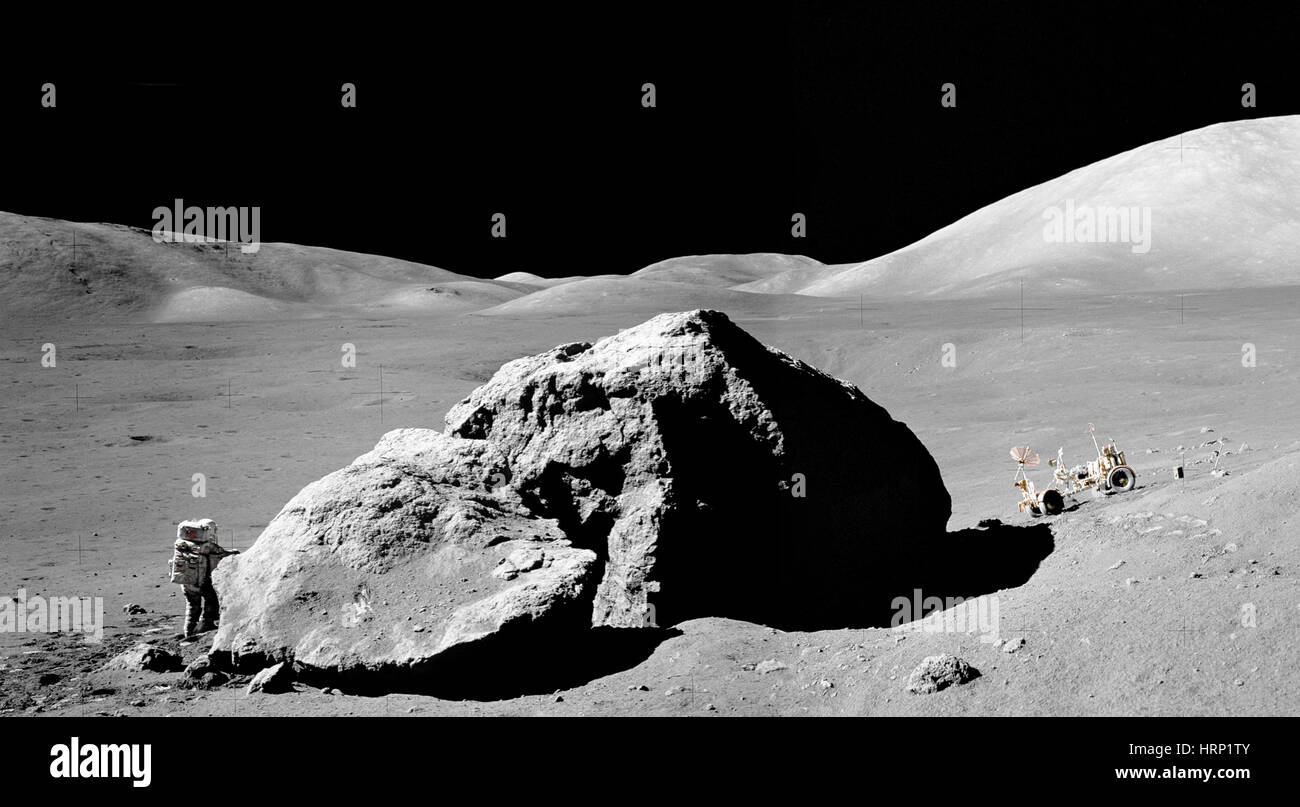Tracy's Rock, Apollo 17 Stock Photo
