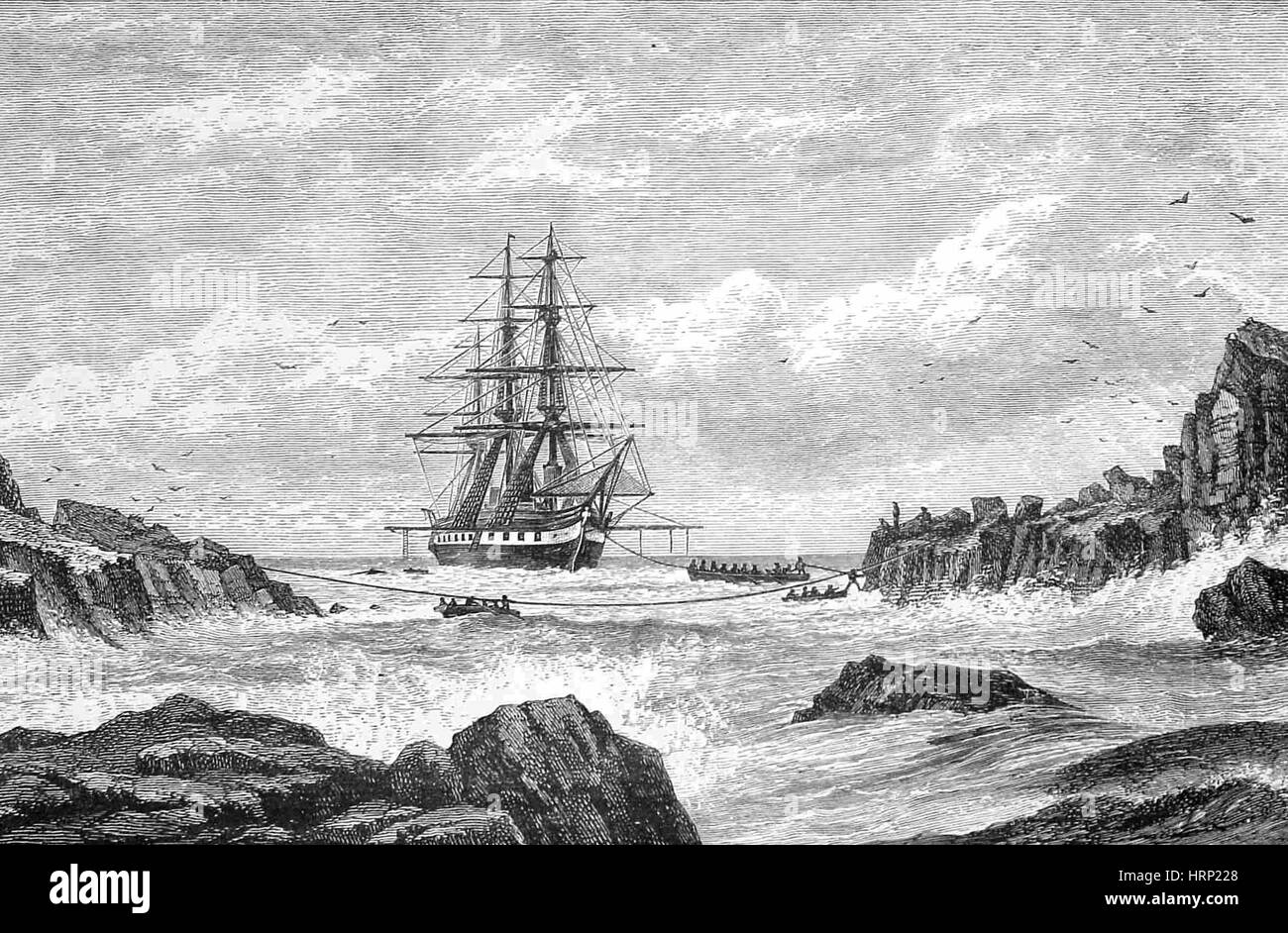 HMS Challenger Expedition 1872-76 Stock Photo
