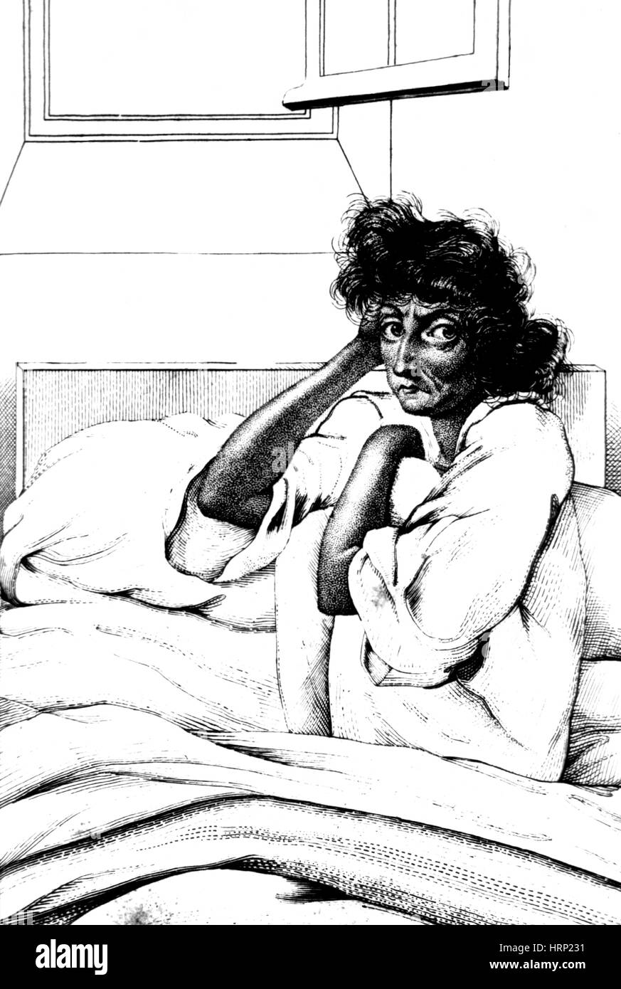 Esquirol Patient, Manic-Depressive, 1838 Stock Photo