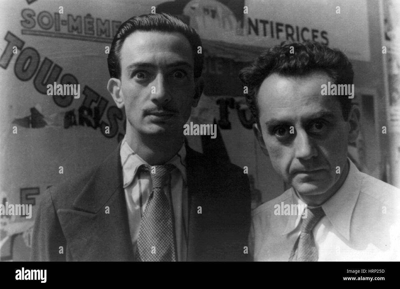 Man Ray And Salvador Dali, 1934 Stock Photo