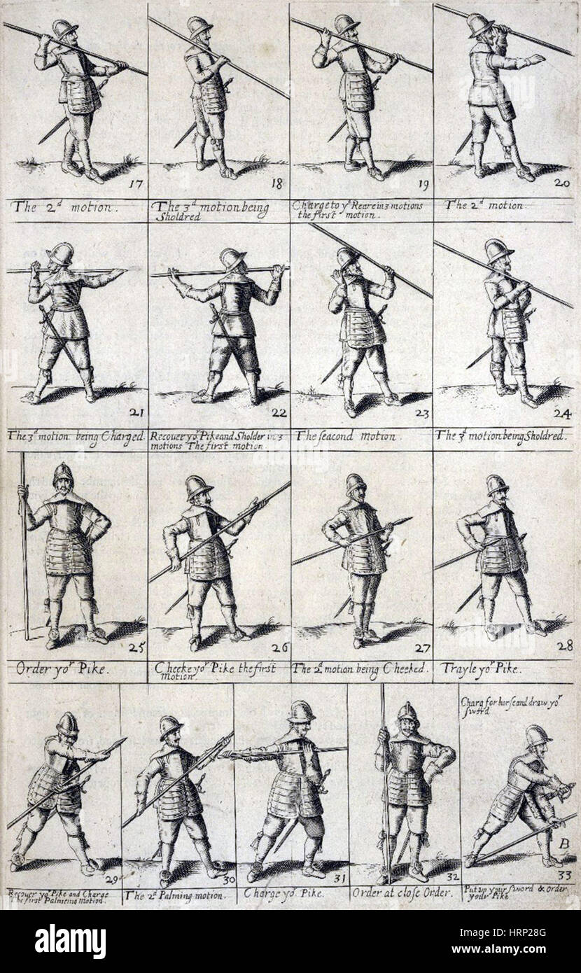 The Exercise of Arms for Muskets and Pikes, 1637 Stock Photo