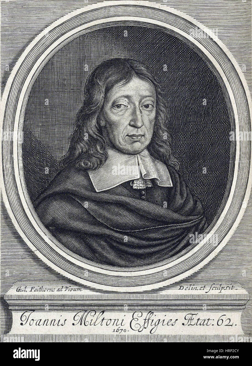 John Milton, English Poet Stock Photo Alamy