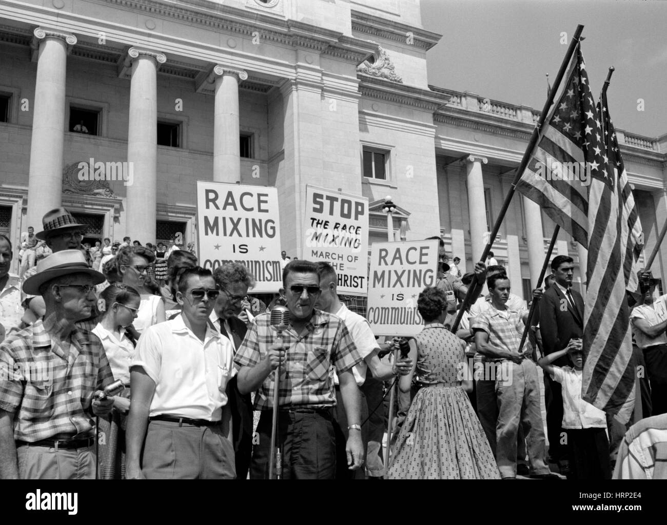 Racism, Protesting Little Rock Nine, 1959 Stock Photo Alamy