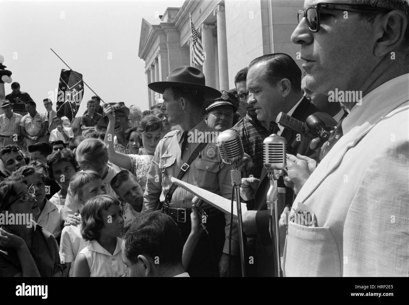 Racism, Protesting Little Rock Nine, 1959 Stock Photo
