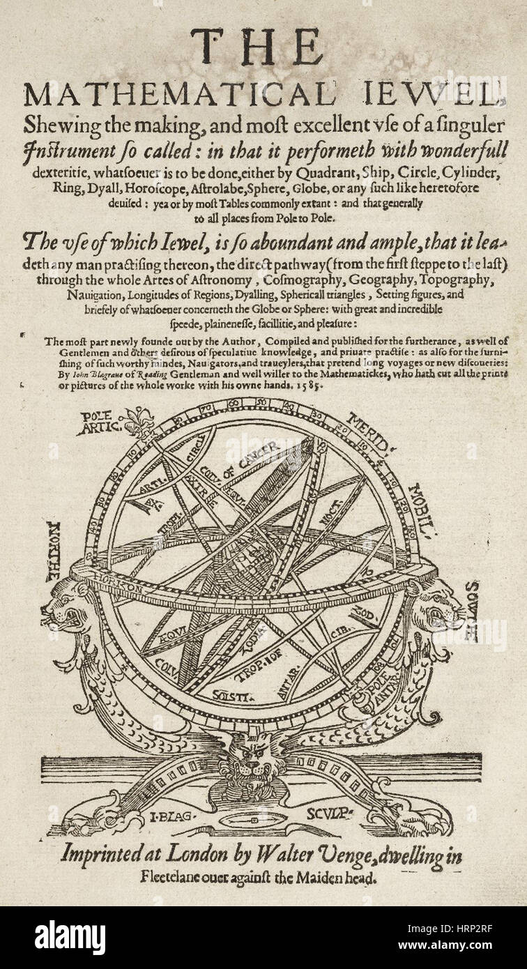 Mathematical Jewel, Blagrave Astrolabe, 1585 Stock Photo