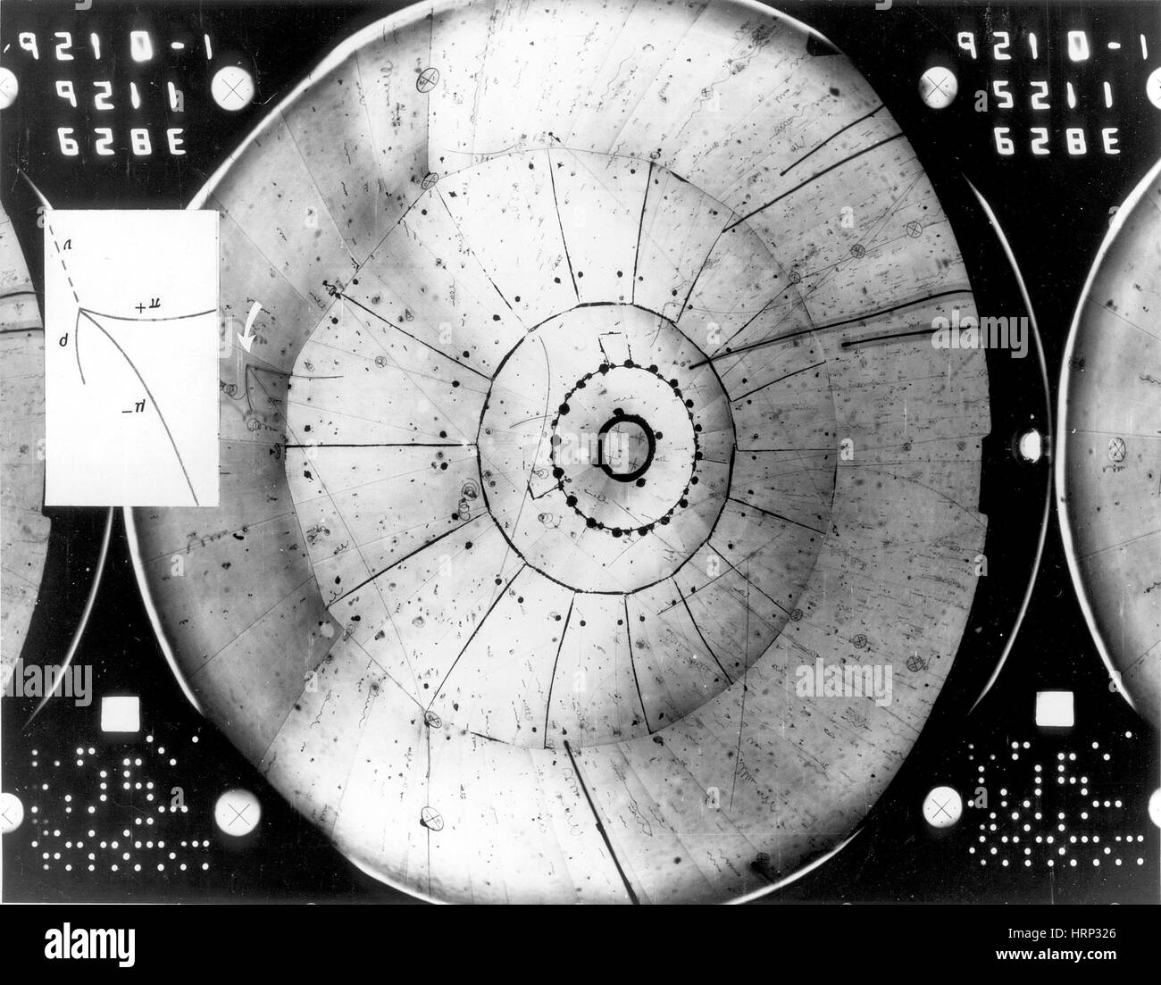 First Neutrino Interaction, Bubble Chamber Stock Photo