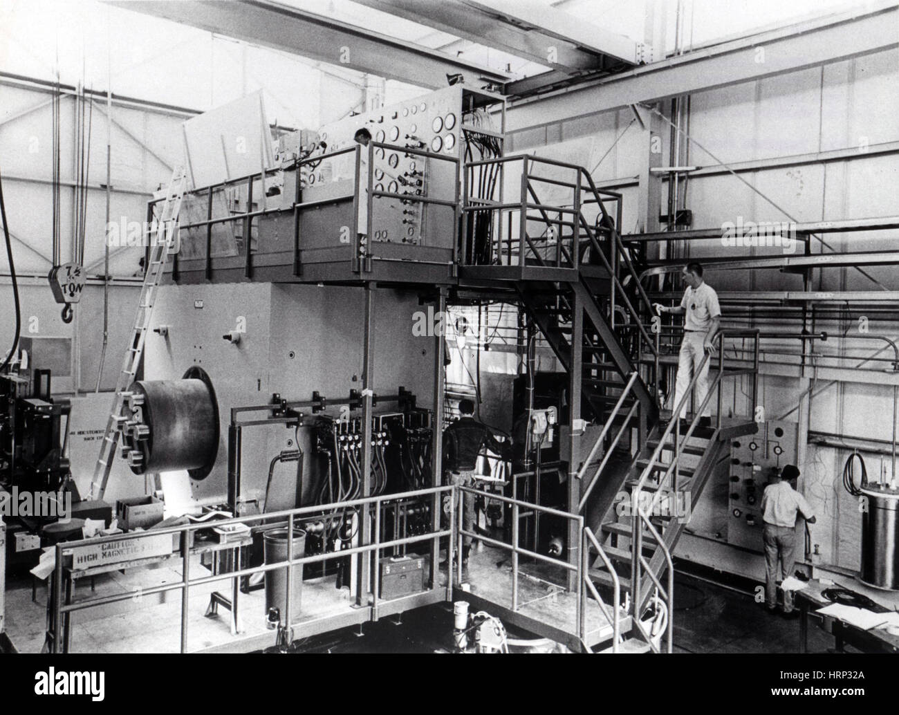 40 Inch Liquid Hydrogen Bubble Chamber, SLAC Stock Photo