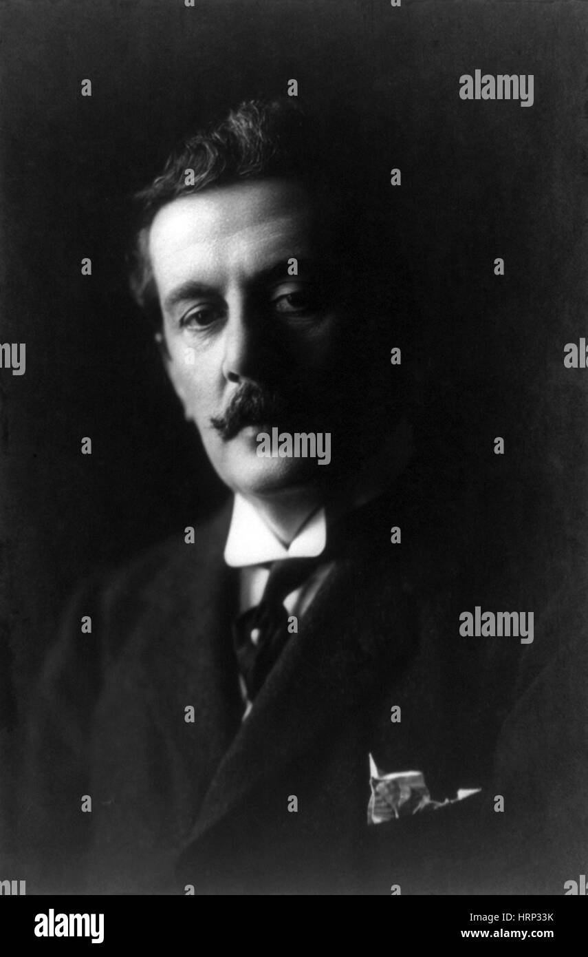 Giacomo Puccini, Italian Composer Stock Photo