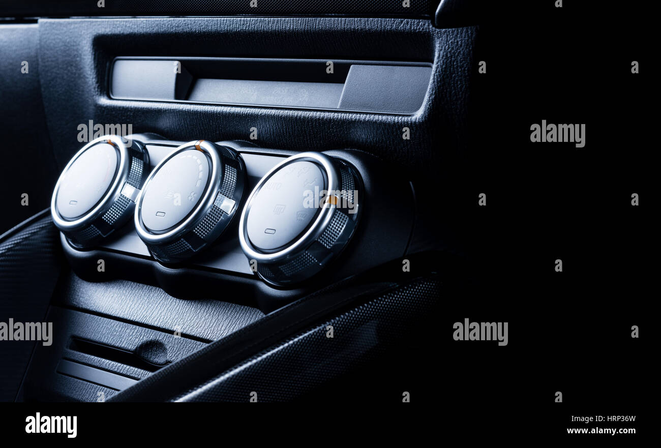 car air conditioner switch, temperature switch, interior of modern car